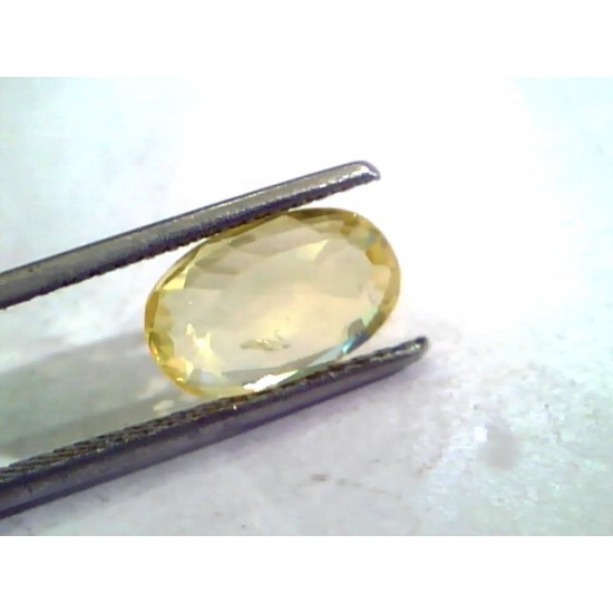 Ct Unheated Untreated Natural Ceylon Yellow Sapphire Stone